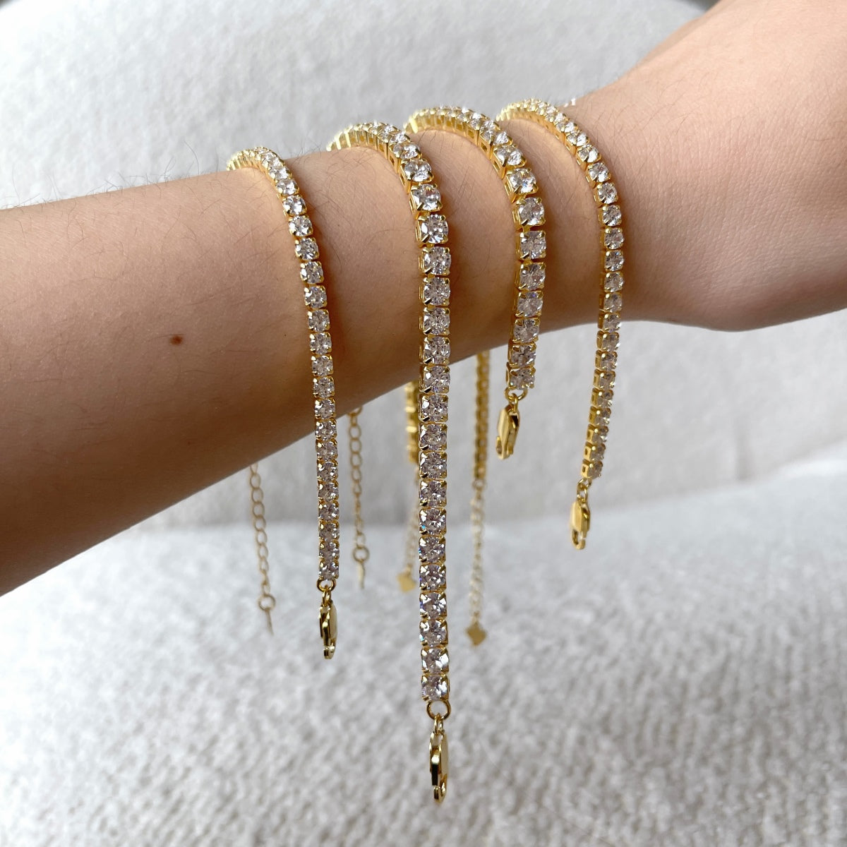 [Royal Jewellery]Sparkling Radiant Princess Cut Tennis Bracelet