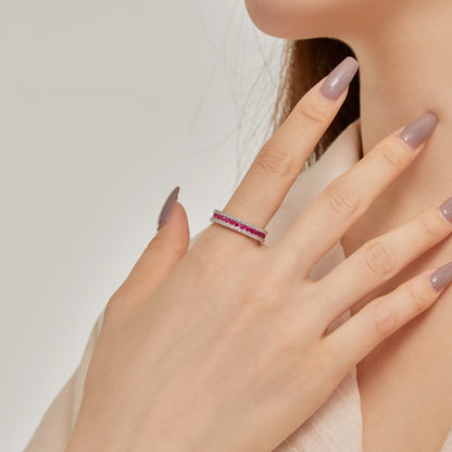 [Royal Jewellery]Delicate Colorful Round Cut Daily Ring