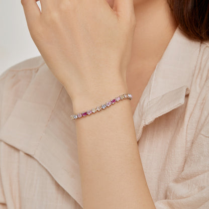 [Royal Jewellery]Delicate Colorful Emerald Cut Party Bracelet