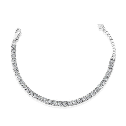 [Royal Jewellery]Sparkling Radiant Princess Cut Tennis Bracelet