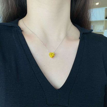 [Royal Jewellery]6.0 carat Radiant Heart Shape Necklace