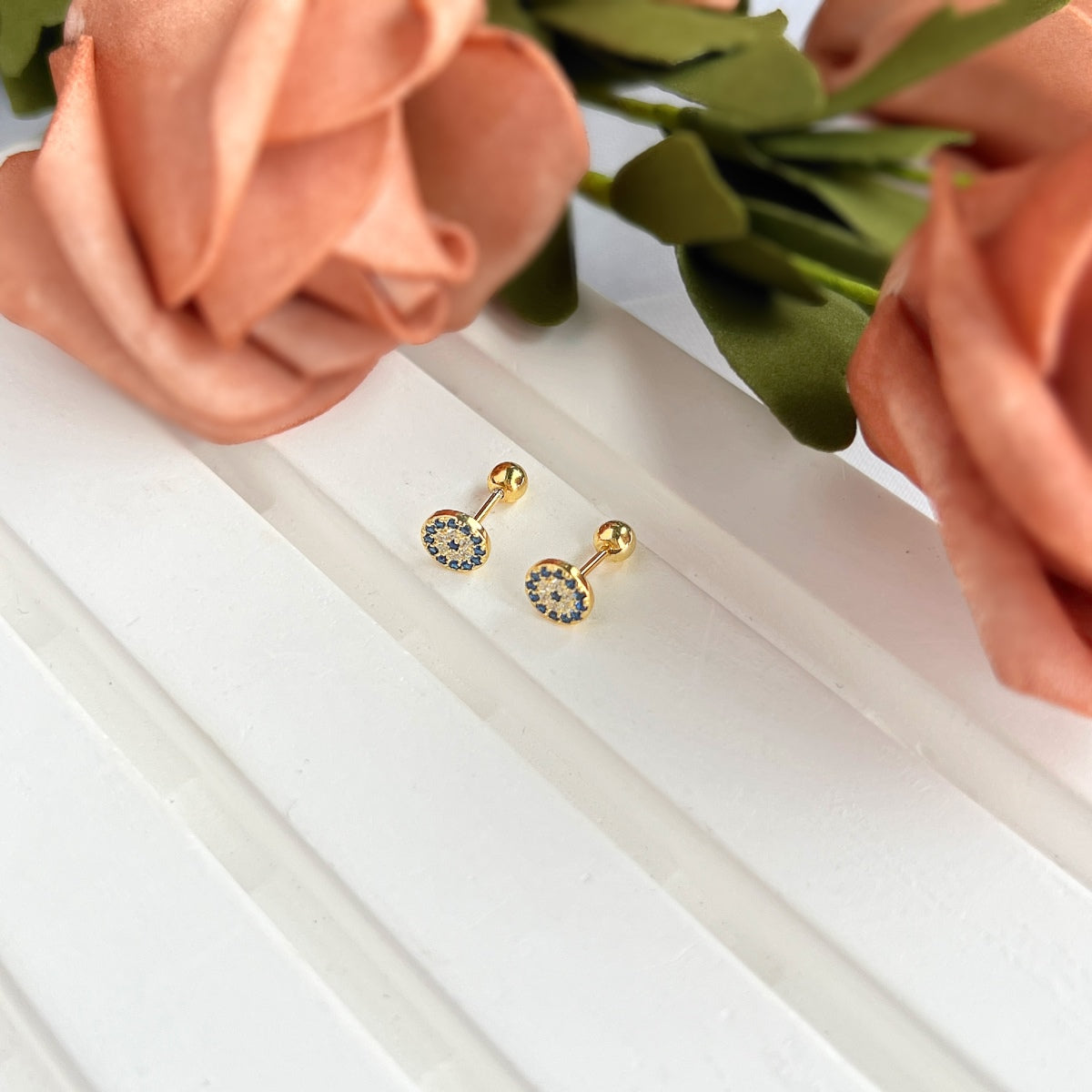 [Royal Jewellery]Devil's Eye Ear Bone Nail Earrings