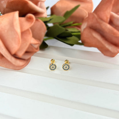 [Royal Jewellery]Devil's Eye Ear Bone Nail Earrings
