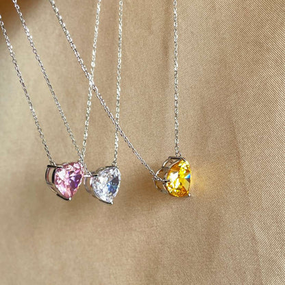 [ROYAL]6.0 carat Radiant Heart Shape Necklace