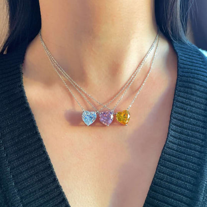 [Royal Jewellery]6.0 carat Radiant Heart Shape Necklace