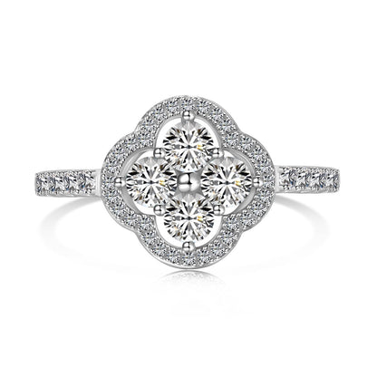 [Royal Jewellery]Four Leaf Clover Flower Design Ring