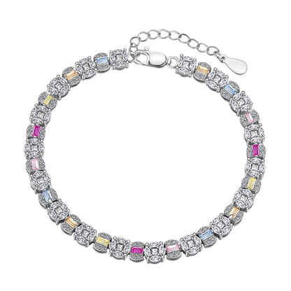 [Royal Jewellery]Dazzling Radiant Multi Cut Daily Bracelet