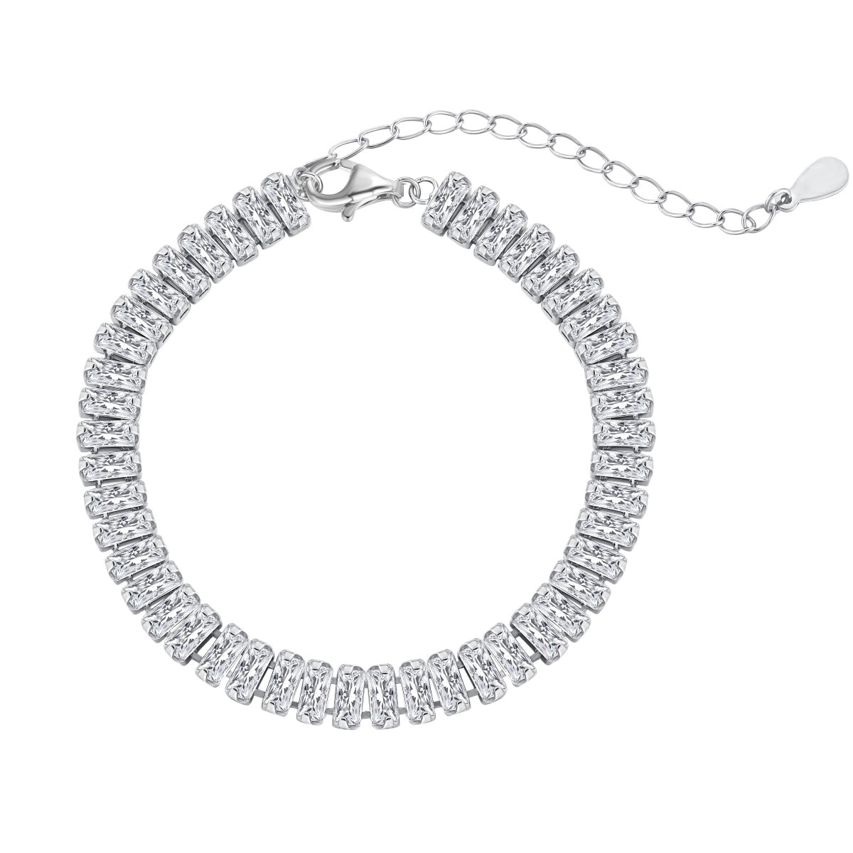 [Royal Jewellery]Exquisite Emerald Cut Daily Bracelet