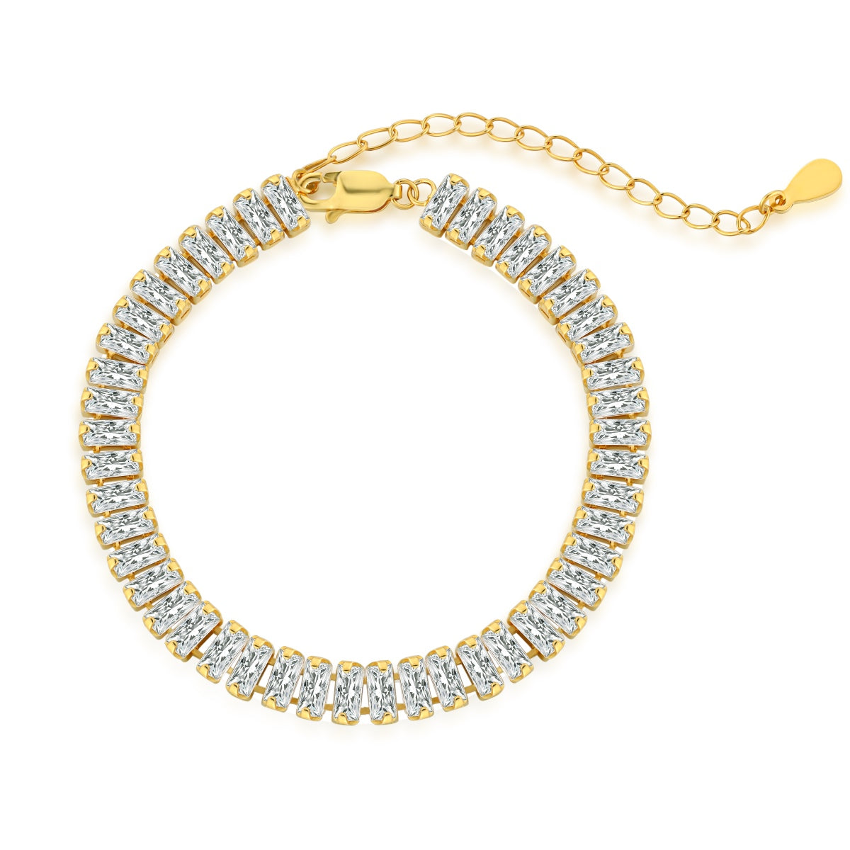 [Royal Jewellery]Exquisite Emerald Cut Daily Bracelet