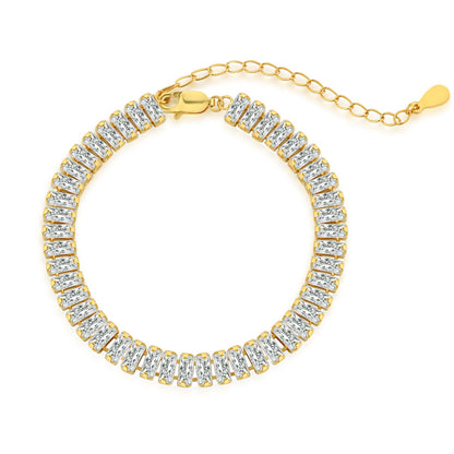 [Royal Jewellery]Exquisite Emerald Cut Daily Bracelet