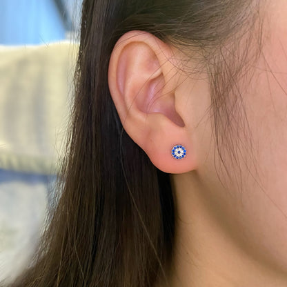 [Royal Jewellery]Devil's Eye Ear Bone Nail Earrings