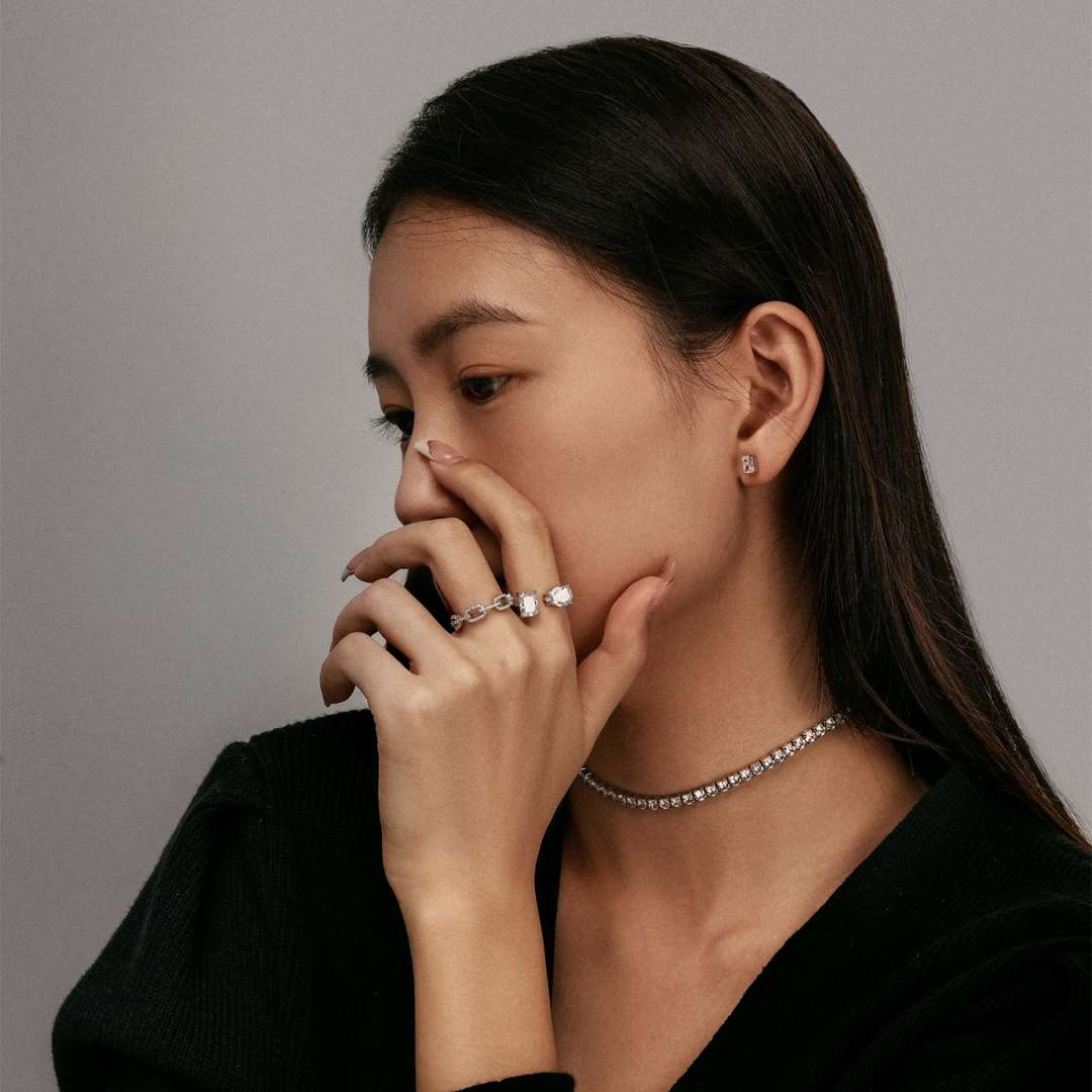 [Royal Jewellery]Elegant Tennis Chain Necklace