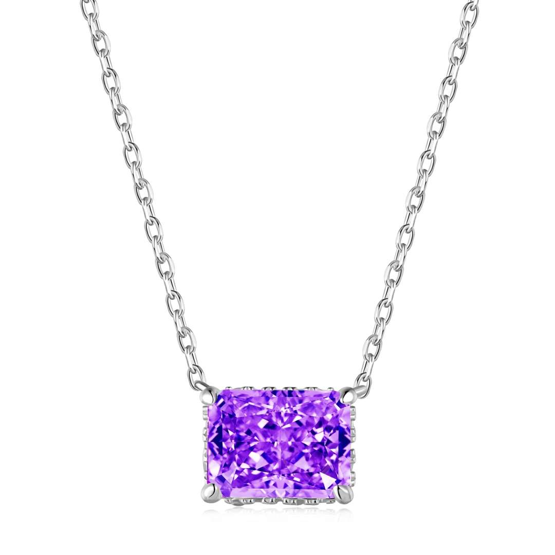 [Royal Jewellery]Luxurious Square Shape Colorful Necalack