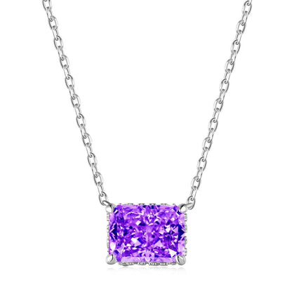 [Royal Jewellery]Luxurious Square Shape Colorful Necalack