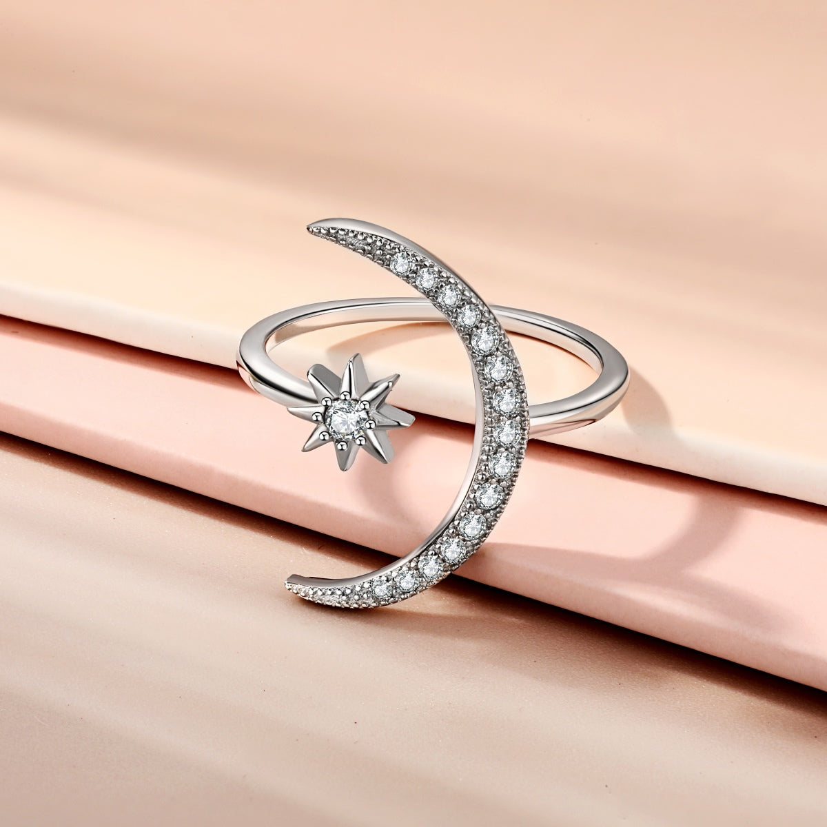 [Royal Jewellery]Eternity Moon & Star Ring