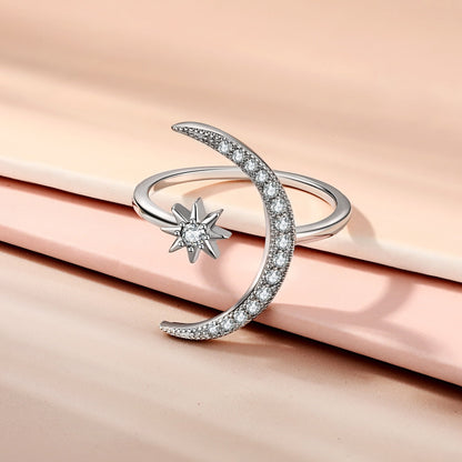 [Royal Jewellery]Eternity Moon & Star Ring