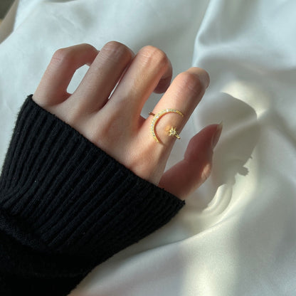 [Royal Jewellery]Eternity Moon & Star Ring