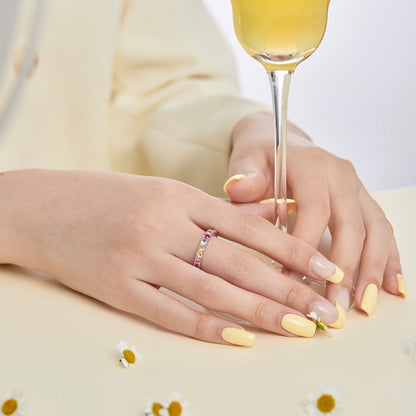 [Royal Jewellery]Dazzling Lustrous Round Cut Tennis Ring