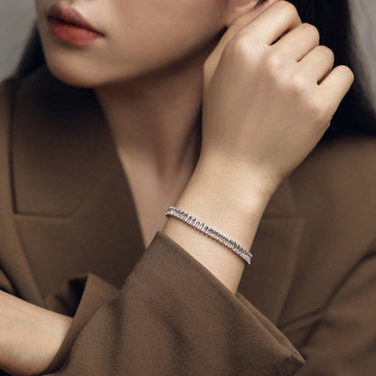[Royal Jewellery]Exquisite Emerald Cut Daily Bracelet