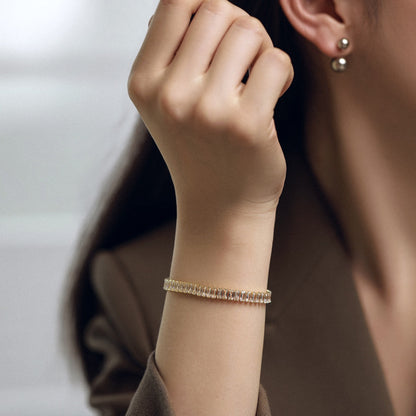 [Royal Jewellery]Exquisite Emerald Cut Daily Bracelet