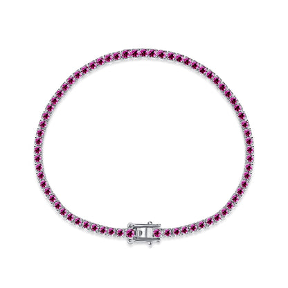 [Royal Jewellery]Dazzling Colorful Round Cut Daily Bracelet