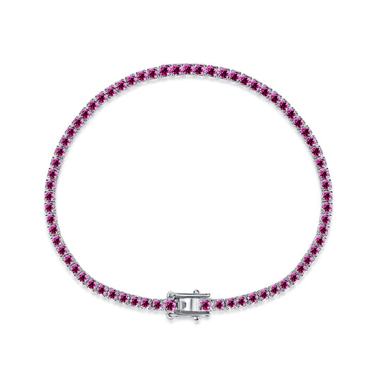 [Royal Jewellery]Dazzling Colorful Round Cut Daily Bracelet