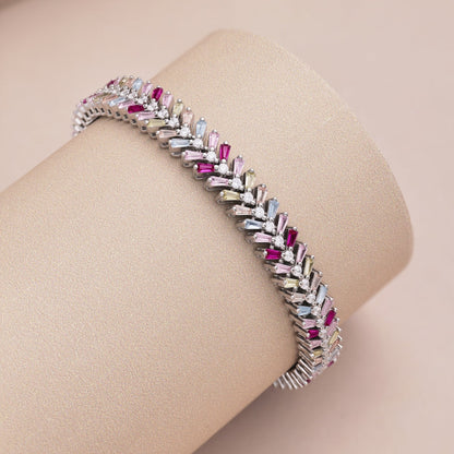 [Royal Jewellery]Dainty Radiant Emerald Cut Daily Bracelet