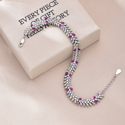 [Royal Jewellery]Dainty Radiant Emerald Cut Daily Bracelet