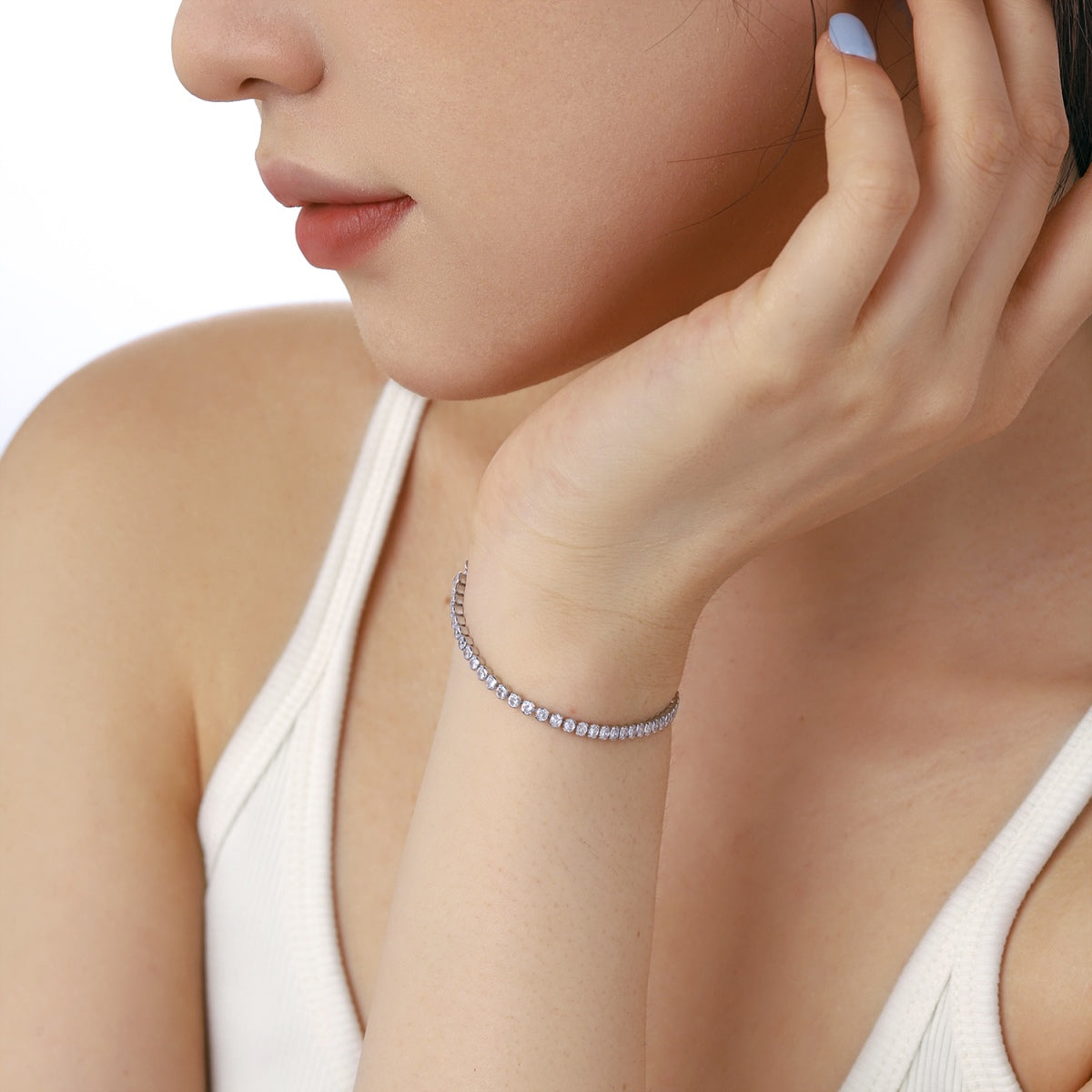 [Royal Jewellery]Dazzling Sparkling Round Cut Daily Bracelet