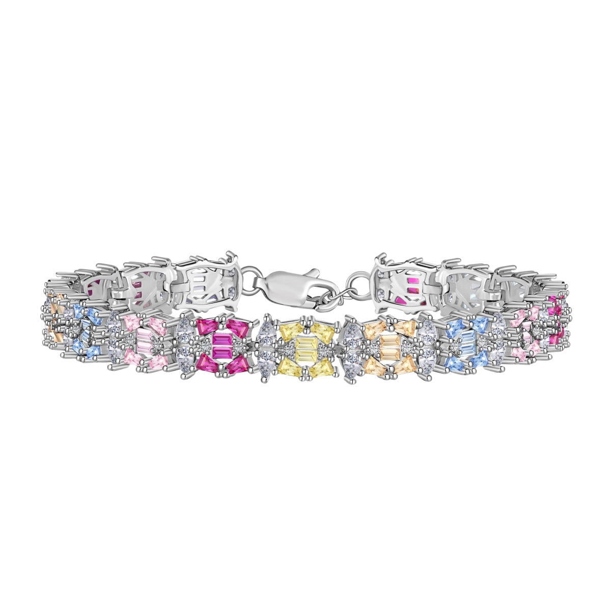 [Royal Jewellery]Delicate Colorful Multi Cut Party Bracelet