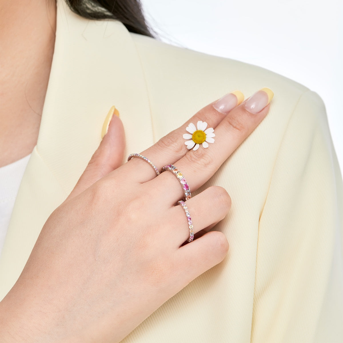 [Royal Jewellery]Elegant Vivid Round Cut Daily Ring