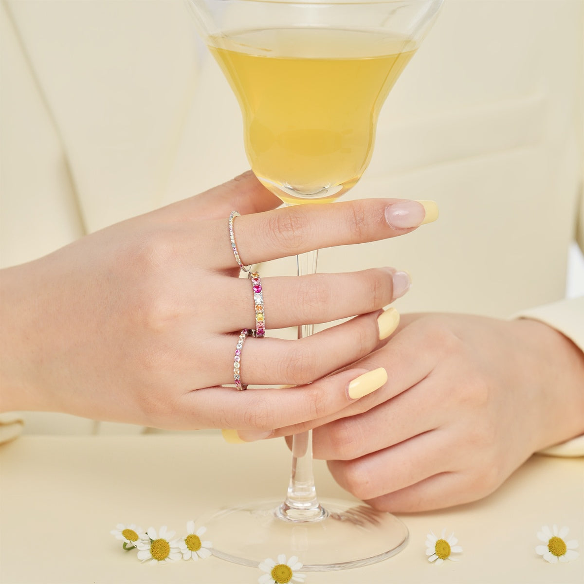 [Royal Jewellery]Elegant Vivid Round Cut Daily Ring