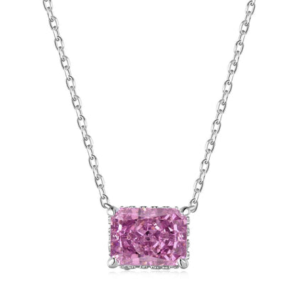 [Royal Jewellery]Luxurious Square Shape Colorful Necalack