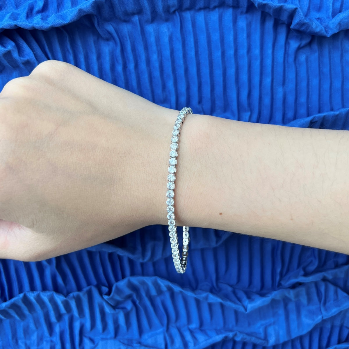 [Royal Jewellery]Sparkling Round Cut Daily Bracelet