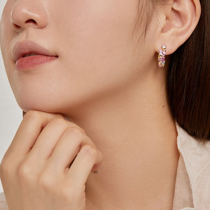 [Royal Jewellery]Dazzling Colorful Emerald Cut Daily Earrings