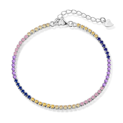 [Royal Jewellery]Radiant Shinning Princess Cut Tennis Bracelet