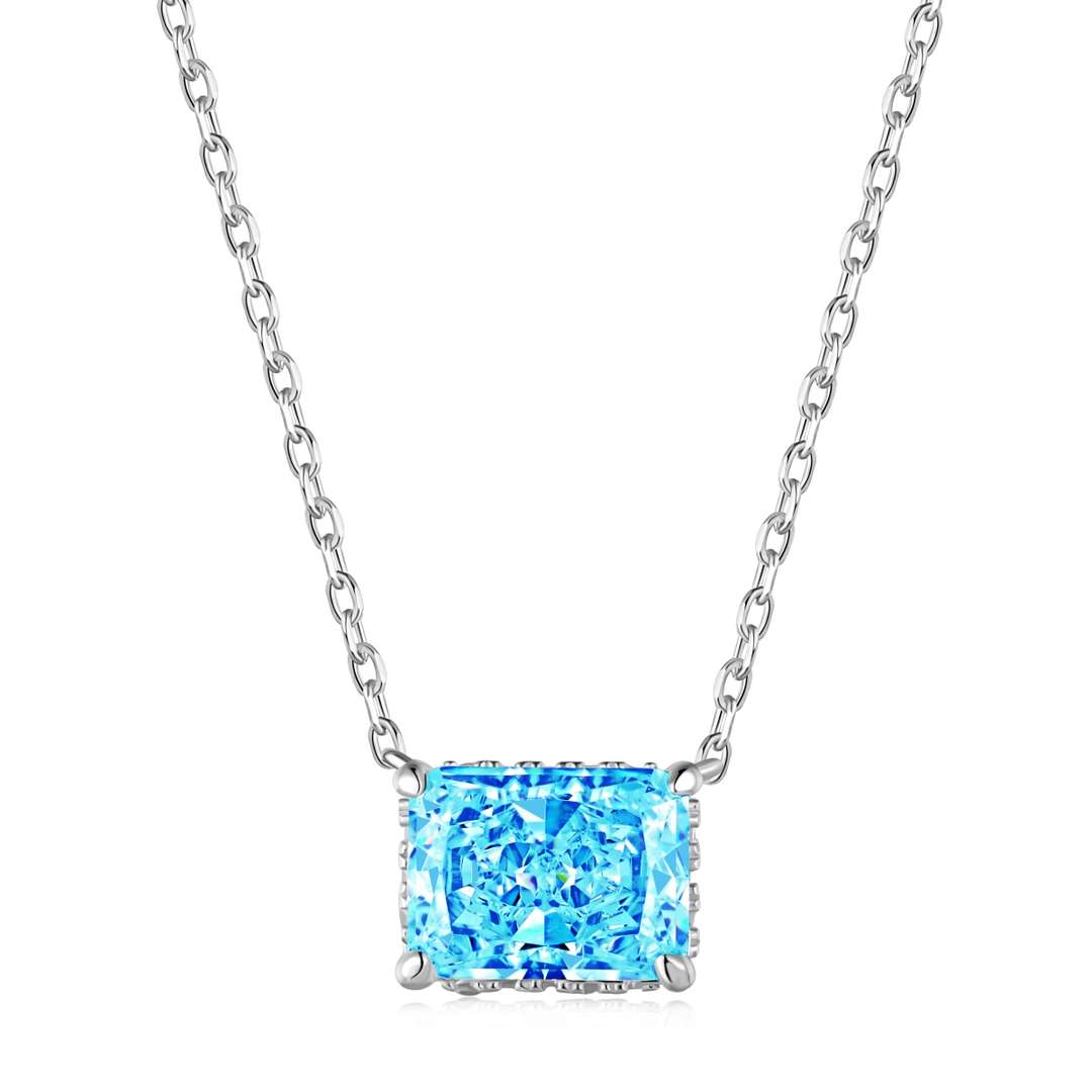 [Royal Jewellery]Luxurious Square Shape Colorful Necalack