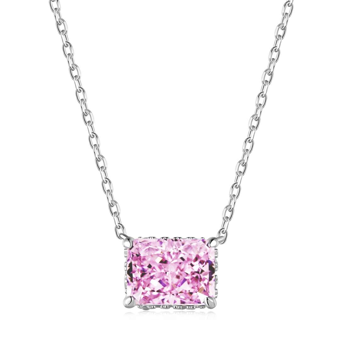 [Royal Jewellery]Luxurious Square Shape Colorful Necalack