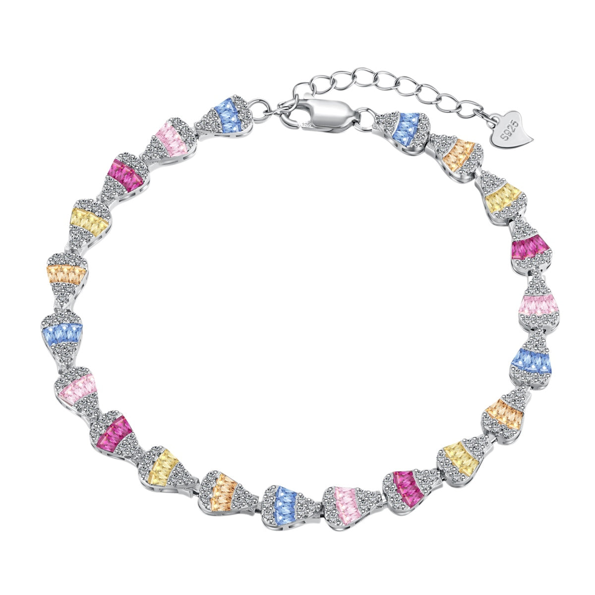 [Royal Jewellery]Radiant Water Drop Shape Daily Bracelet