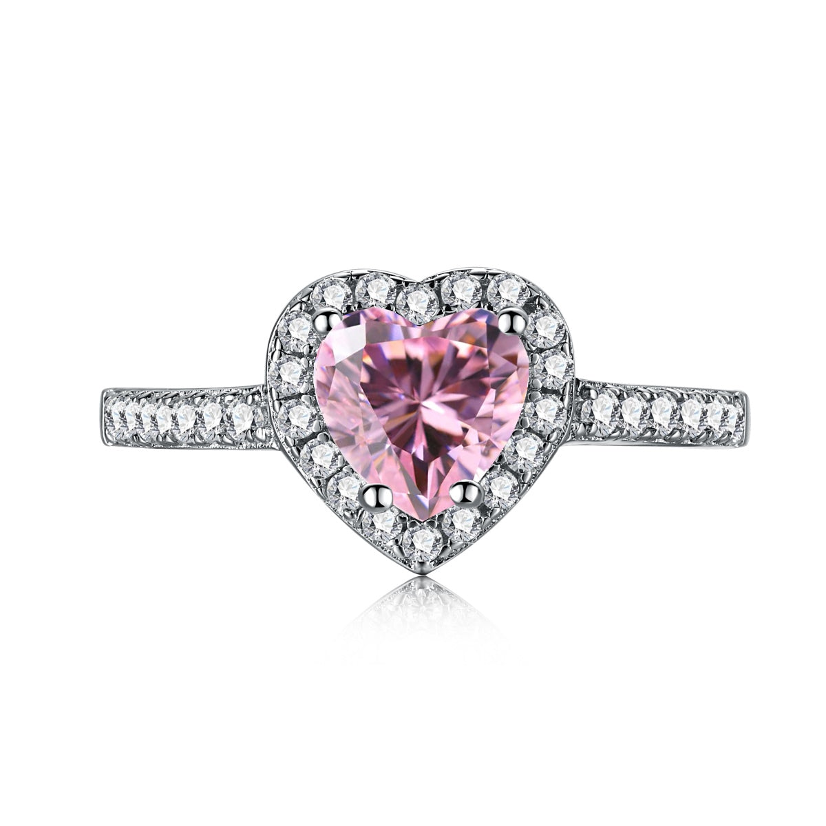 [Royal Jewellery]Eternity Splashy Romantic Heart Shape Lover Ring