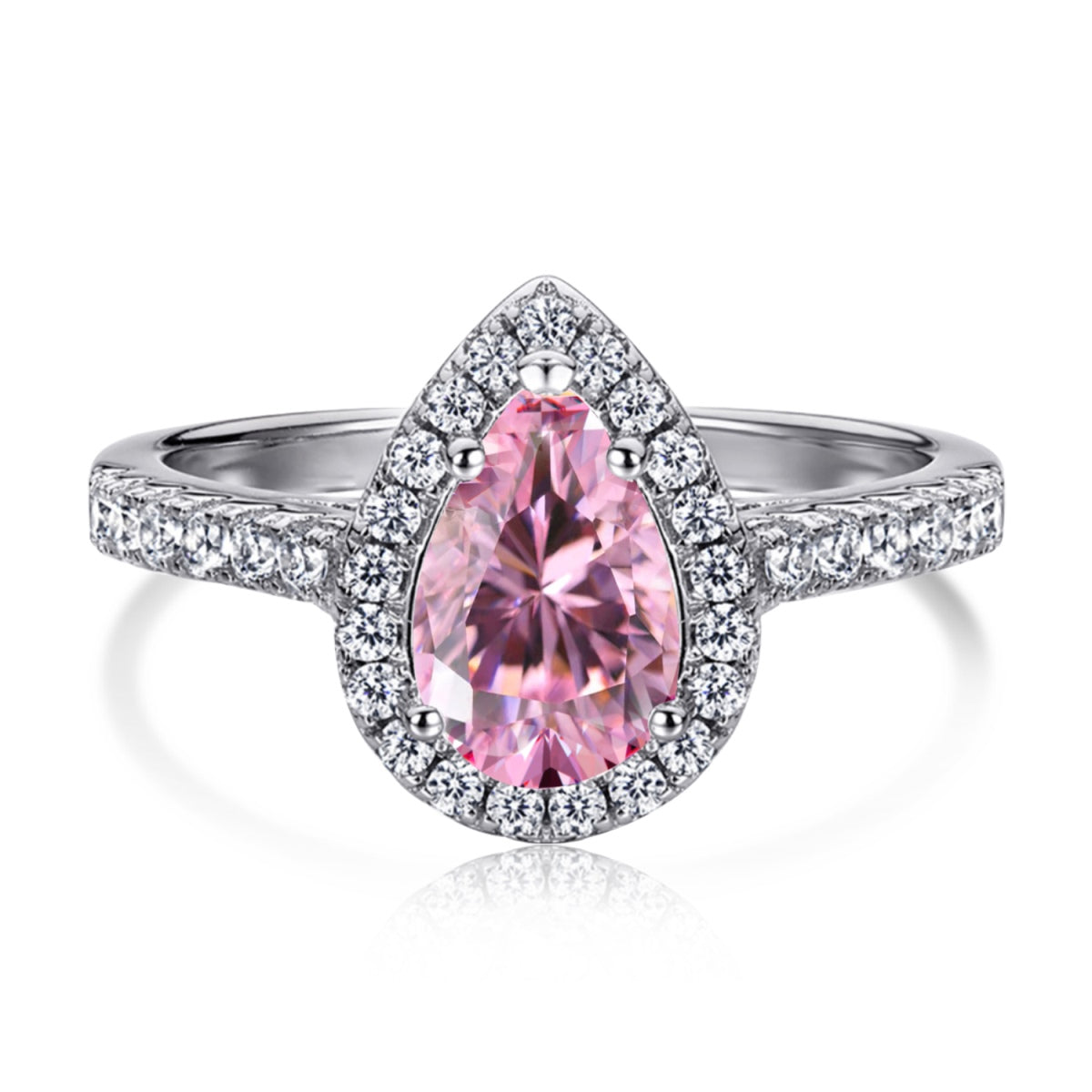 [Royal Jewellery]1.0 Carat Luxurious Resplendent Water Drop Shape Wedding Ring