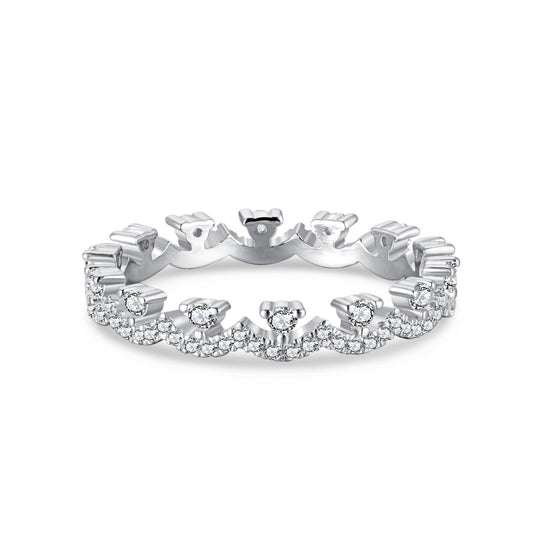 [Royal Jewellery]Elegant Resplendent Round Shape Party Ring