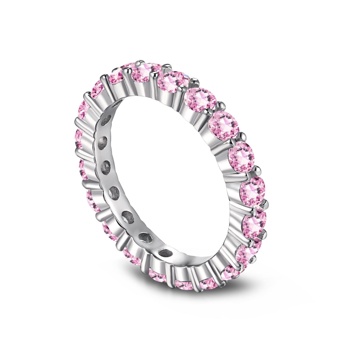 [Royal Jewellery]Sparkling Round Cut Tennis Ring