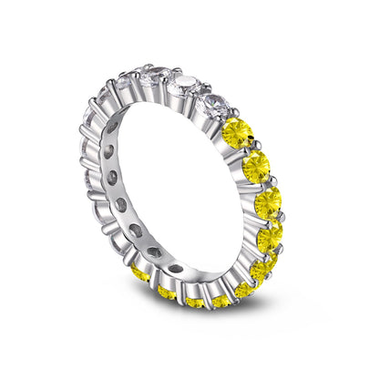 [Royal Jewellery]Sparkling Round Cut Tennis Ring