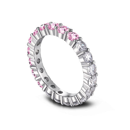 [ROYAL]Sparkling Round Cut Tennis Ring