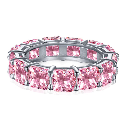 [Royal Jewellery]Elegant Princess Cut Tennis Ring