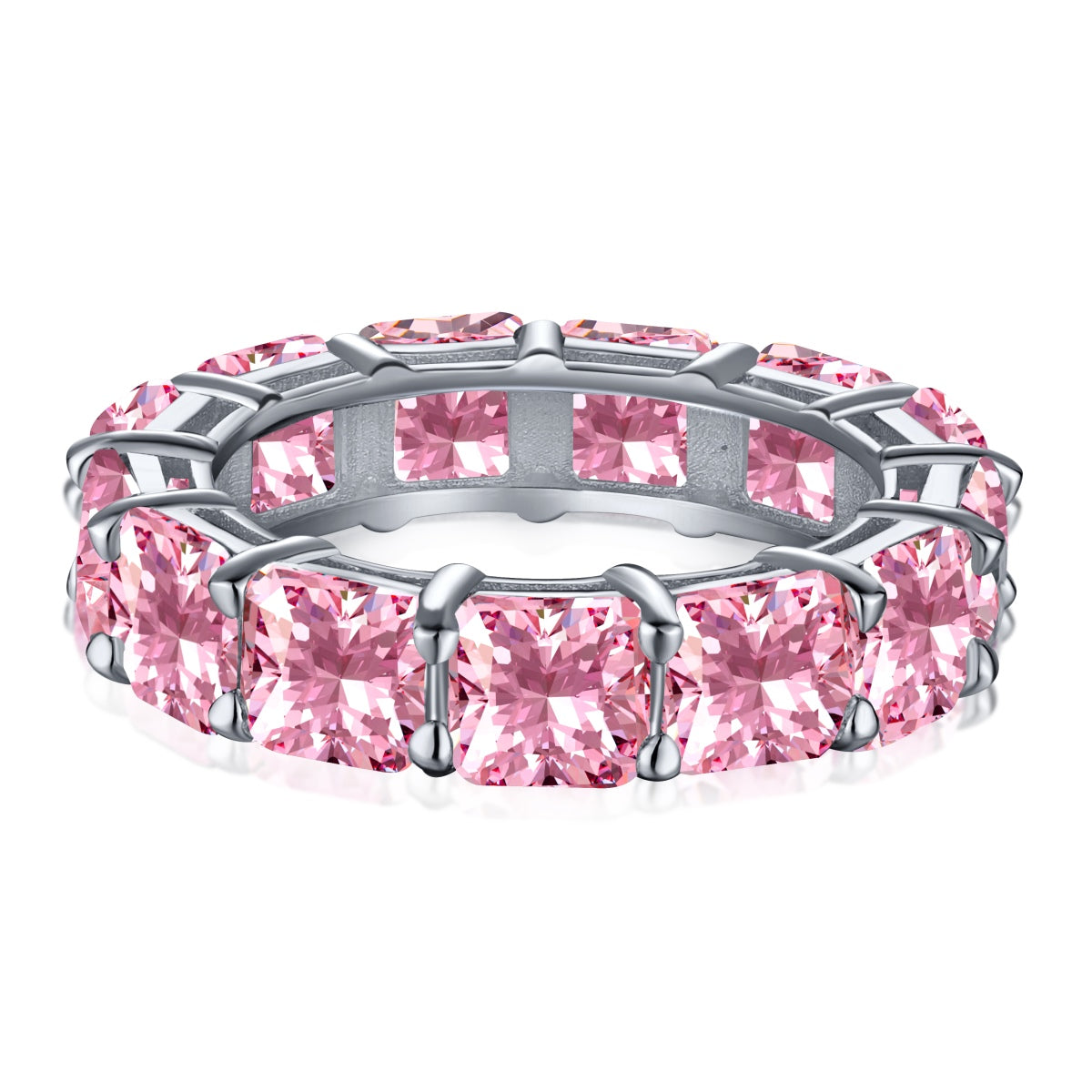 [ROYAL]Elegant Princess Cut Tennis Ring