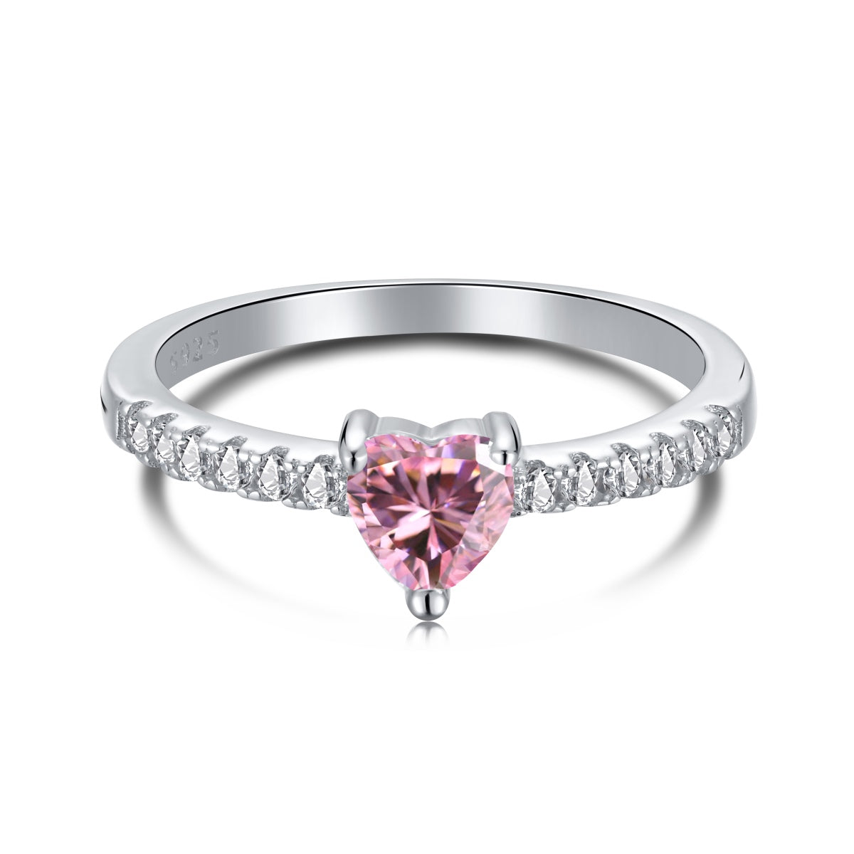 [Royal Jewellery]0.5 Carat CaratEternity Charming Heart Shape Lover Ring