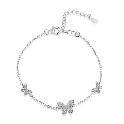 [Royal Jewellery]Delicate Butterfly Pendant Bracelet