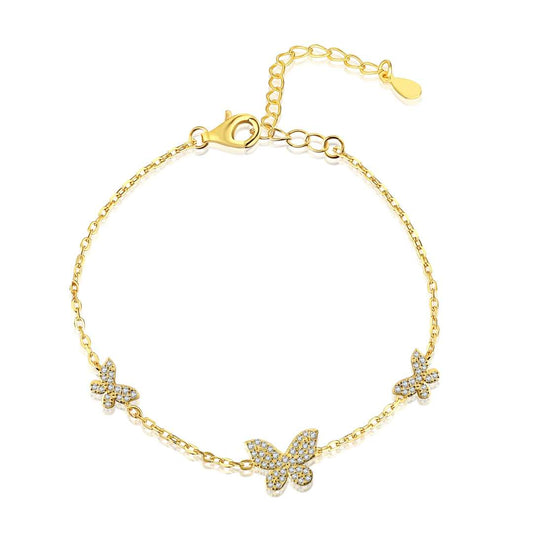 [Royal Jewellery]Delicate Butterfly Pendant Bracelet